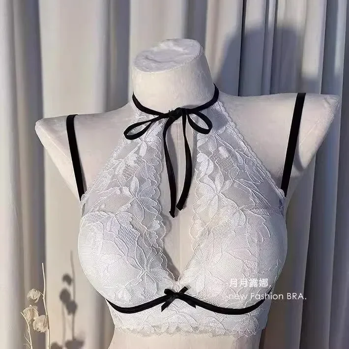 Lace lingerie for women, gathering small breasts, preventing sagging, adjustable, underwire-free, breathable back bra