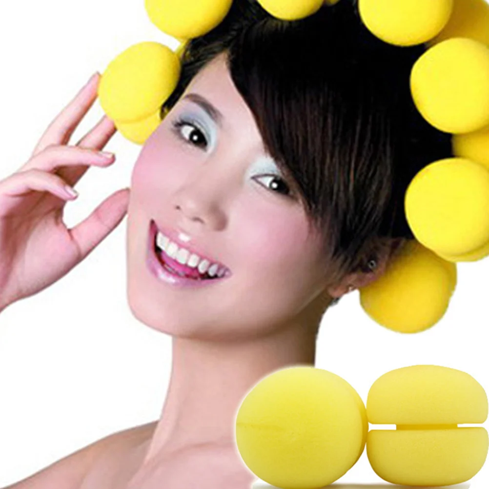 4 Sets Hair Curler Sponge Ball Hair Styling Tool Curly Ball Sponge Roller Women Care Styling Foam Rollers