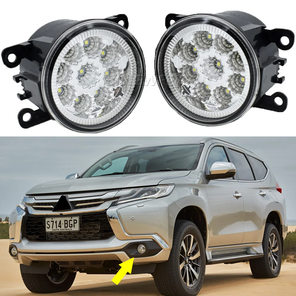 2x Led Fog Light Lamp Drl H11 12v For Mitsubishi Montero Pajero Sport