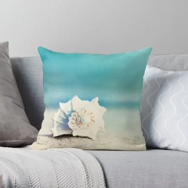 

Paradise Aqua Beach Seas Printing Throw Pillow Cover Hotel Car Bedroom Square Cushion Decorative Pillows not include One Side