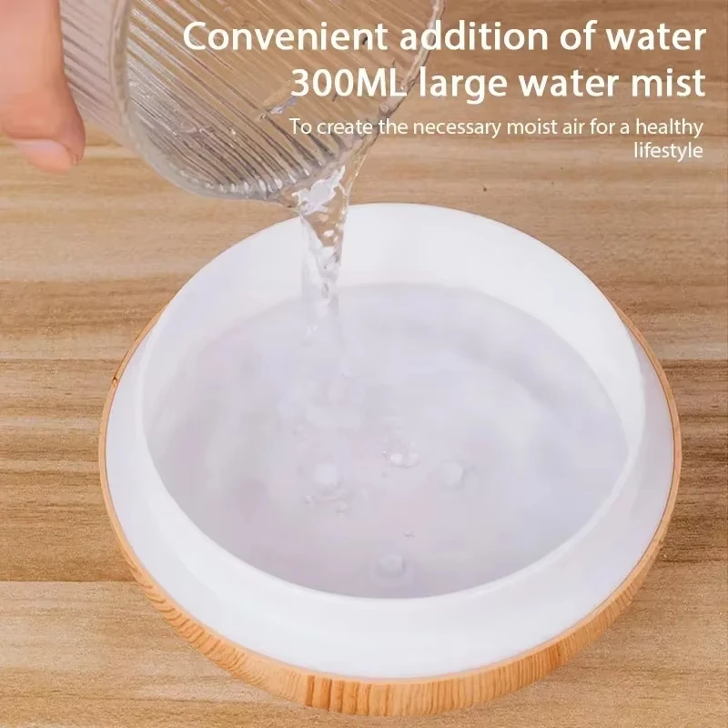 Wood Grain Mini Vase Air Humidifier USB Electric Ultrasonic Water Aroma Essential Oil Diffuser Home Room Fragrance Air Purifier 5