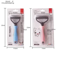 Zwierzęta futro Knot Cutter Dog Grooming rzucanie narzędzia kot domowy grzebień do usuwania włosów szczotka dwustronne produkty dla zwierzaka domowego dostawcy 4