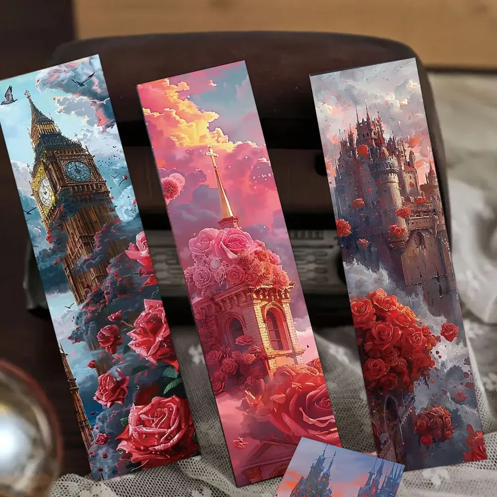 Rose Factory Bookmarks 30pcs European and American Architecture Reading Books Annotations Student Supplies Message Cards