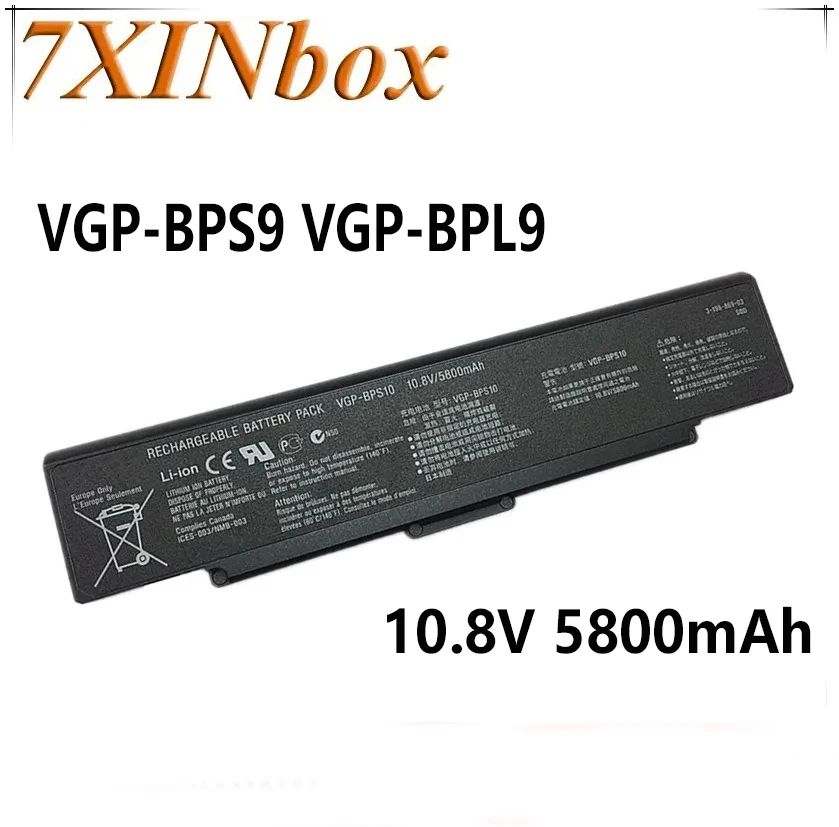 

Аккумулятор для ноутбука 7XINbox, 10,8 В, 5800 мА/ч, оригинальный, для Sony CR13, CR23, CR33, CR31, CR372, SZ54, z13, CR23, CR33, CR31, CR372, SZ54, VGP-BPS9, B