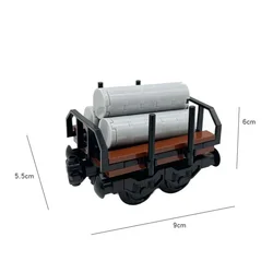 MOC Building Block Train with Connectable Rail Cars (Train 7)
