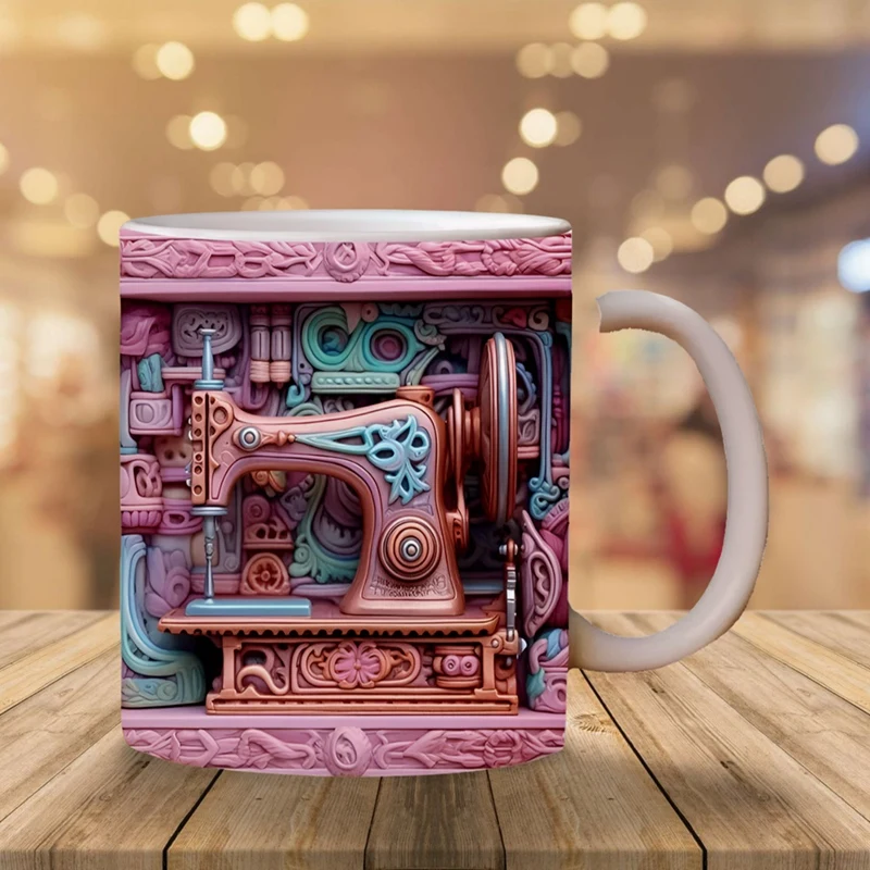 Tasse peinte à coudre 3D créative, mug spatial, cadeau de Noël, décoration  d'intérieur, café, décoration de salle de standard, affichage, nouveau -  AliExpress