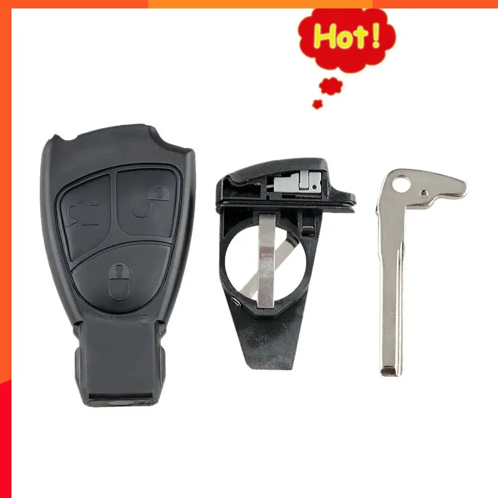 

Сменный умный автомобильный пульт дистанционного ключа чехол для Mercedes-Benz MB C E ML S SL SLK CLK AMG мягкий 3 кнопки с маленьким ключом