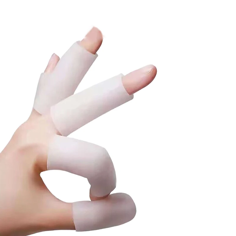 Description Picture 4 of itemNew 10Pcs Cooking Kitchen Tools Silicone Gel Tube Hand Bandage Finger Protector Anti-cut Heat Resistant Finger Sleeves