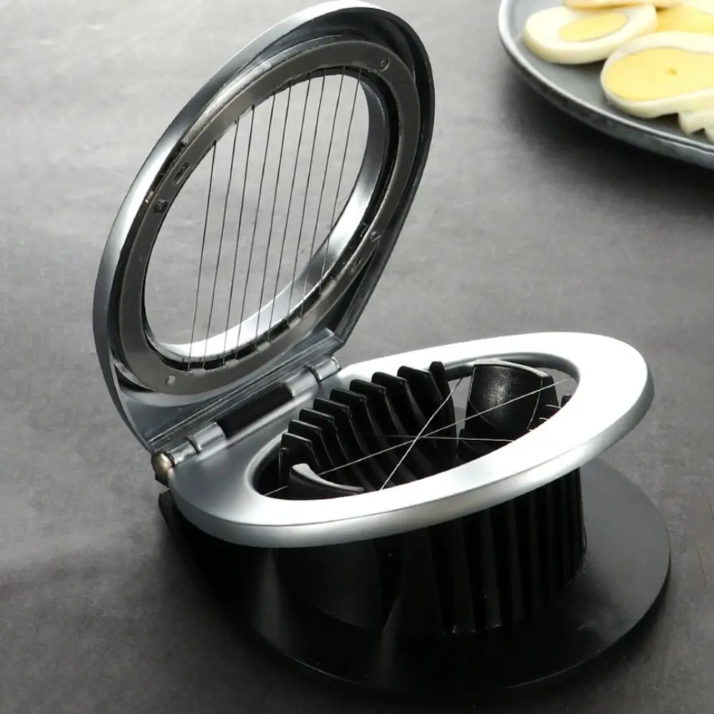 Description Picture 6 of itemKitchen Gadget 2 in 1 Egg Cutter Ergonomic Handle Japanese Style Egg Slicer Stainless Steel Rust-proof Strawberry Cutter Grapes