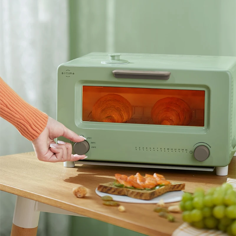8 Functions Steam Toaster Oven 10L Mini Oven Toaster Kitchen Countertop Steam Heater