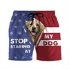 Stars Stripes Design Beach Swim Shorts For Men Outdoor Personality Flag Print Graphic Short Funny Pants Summer Humour Pantie 2