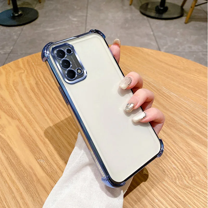 Clear Electroplate Shockproof Phone Case Bumper - Enhanced Protection & Style