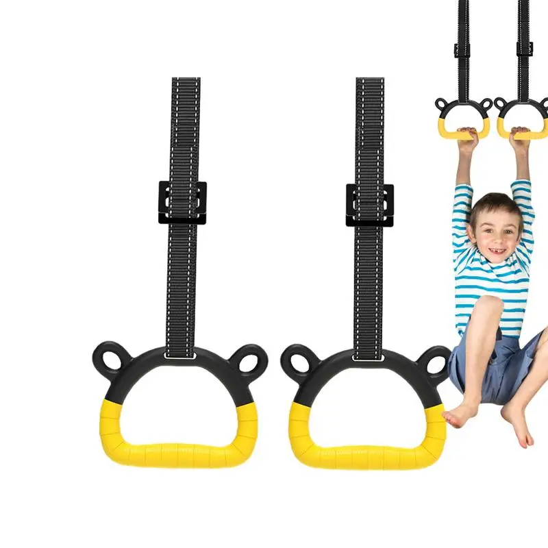 

Gymnastic Rings Pull up Handle Rings with Adjustable Straps for Chlidren Adult Home Workouts Strength Training Fitness Equipment