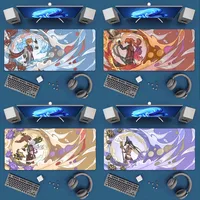 Genshin Impact Tartaglia Diluc Mousepad Office Large Mouse Mat Keyboard Mats Rubber PC Computer Game Big Anti-slip Mice Mat 1