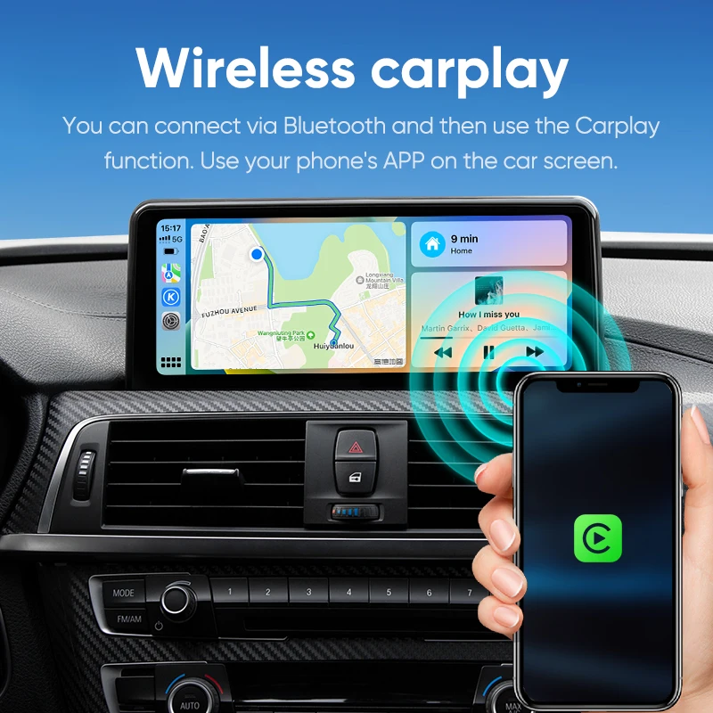 Ainavi 10.25 Inch Wireless Carplay For BMW 3/4 Series F30/F31/F32/F33/F35/F36  Car Radio Android Auto Multimedia Player NBT EVO