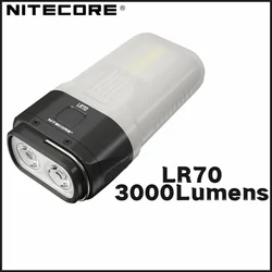NITECORE LR70 3000Lumens Rechargeable Lantern Flashlight 3000Lumens Built-in 10000mAh Battery Lantern Protable Power Bank