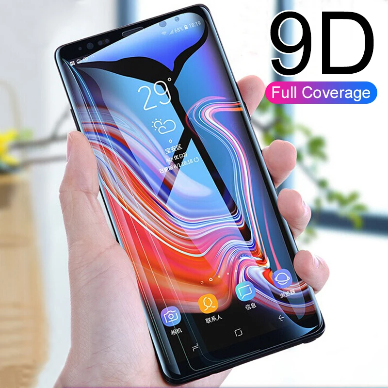 

Закаленное стекло 9D для Samsung Galaxy Note 8 9 10 Pro S8 S9 S10 Plus S6 S7 Edge