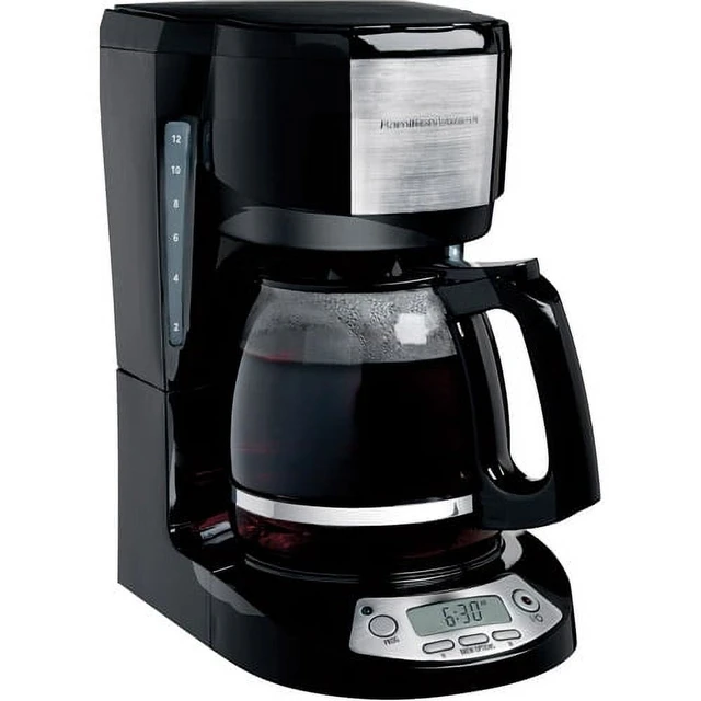 Hamilton Beach Compact 12-Cup Black Programmable Drip Coffee Maker