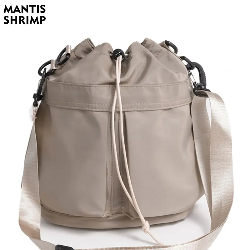 

Женская сумка, модные сумки, водонепроницаемые нейлоновые сумки на плечо, большая вместительность, сумки через плечо для женщин, Портативная Сумка-ведро на шнурке