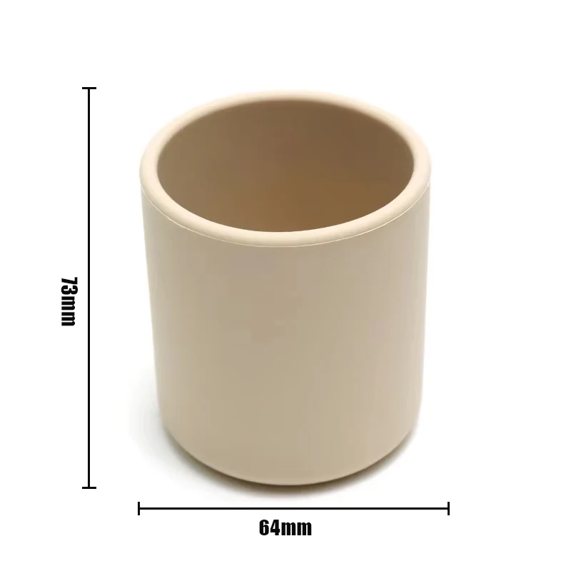 Baby Silicone Water Cup food grade silicone cups,drinking cup,water cup,feeding cup for Infant Drinking Training Shatter-proof Heat-Resistant Toddler Tableware BPA Free