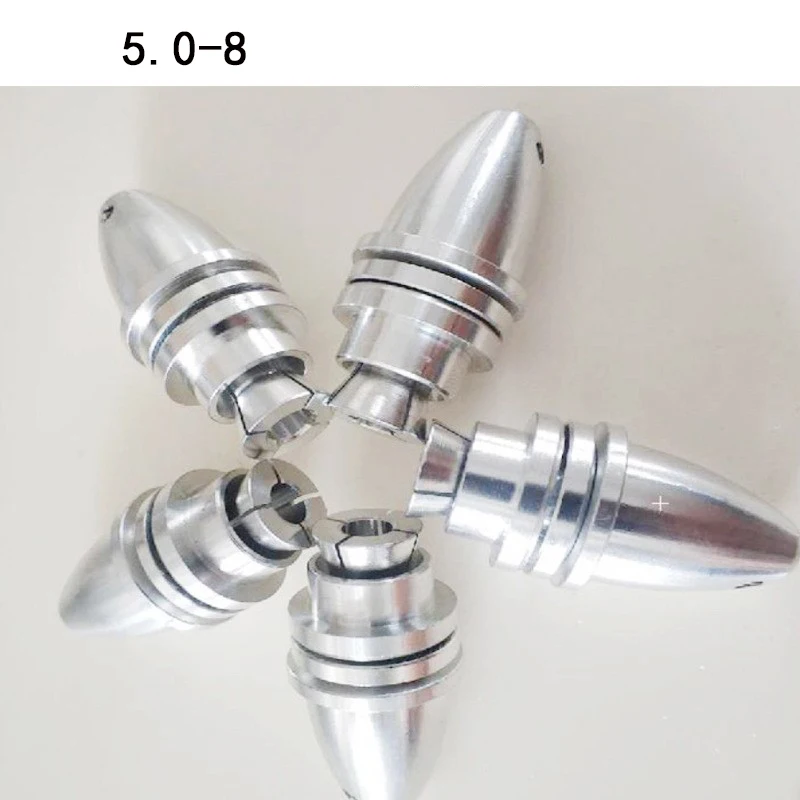 Verbesserte 5PCS3mm/3,17mm/4mm/5mm Aluminium Bullet Propeller Adapter Halter M5/M6/M8 für RC Flugzeug Spinner Quadcopter Motor Teile
