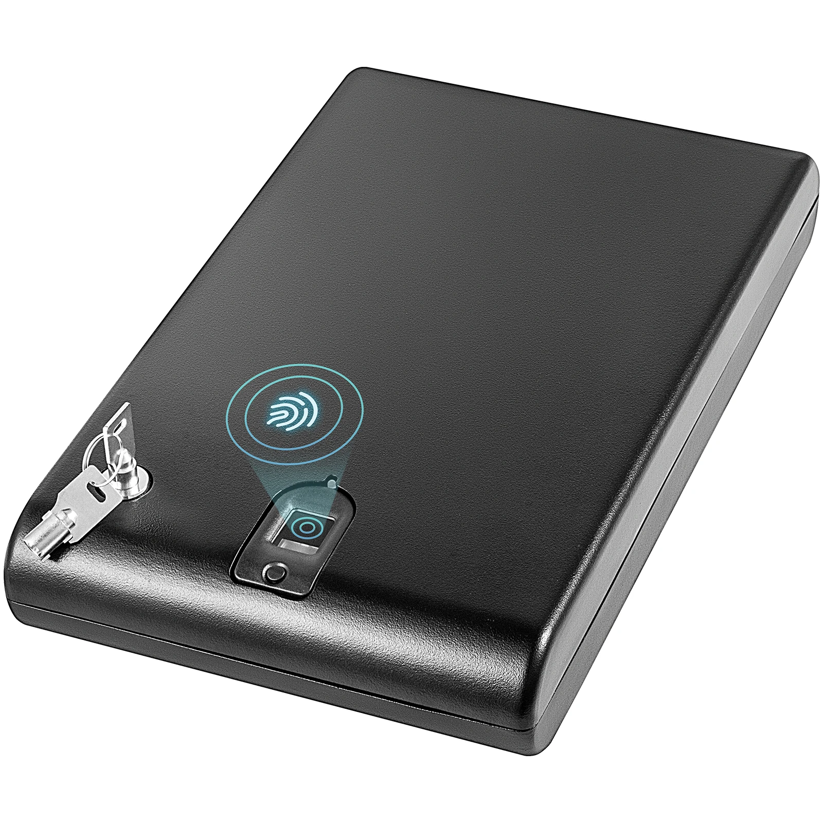 Vevor 1.5l Fingerprint Handgun Safe Mini Portable Secret Vault Deposit Box  With Keys For Pistol Money Credit Card Watch Jewelry - Gun Safes -  AliExpress