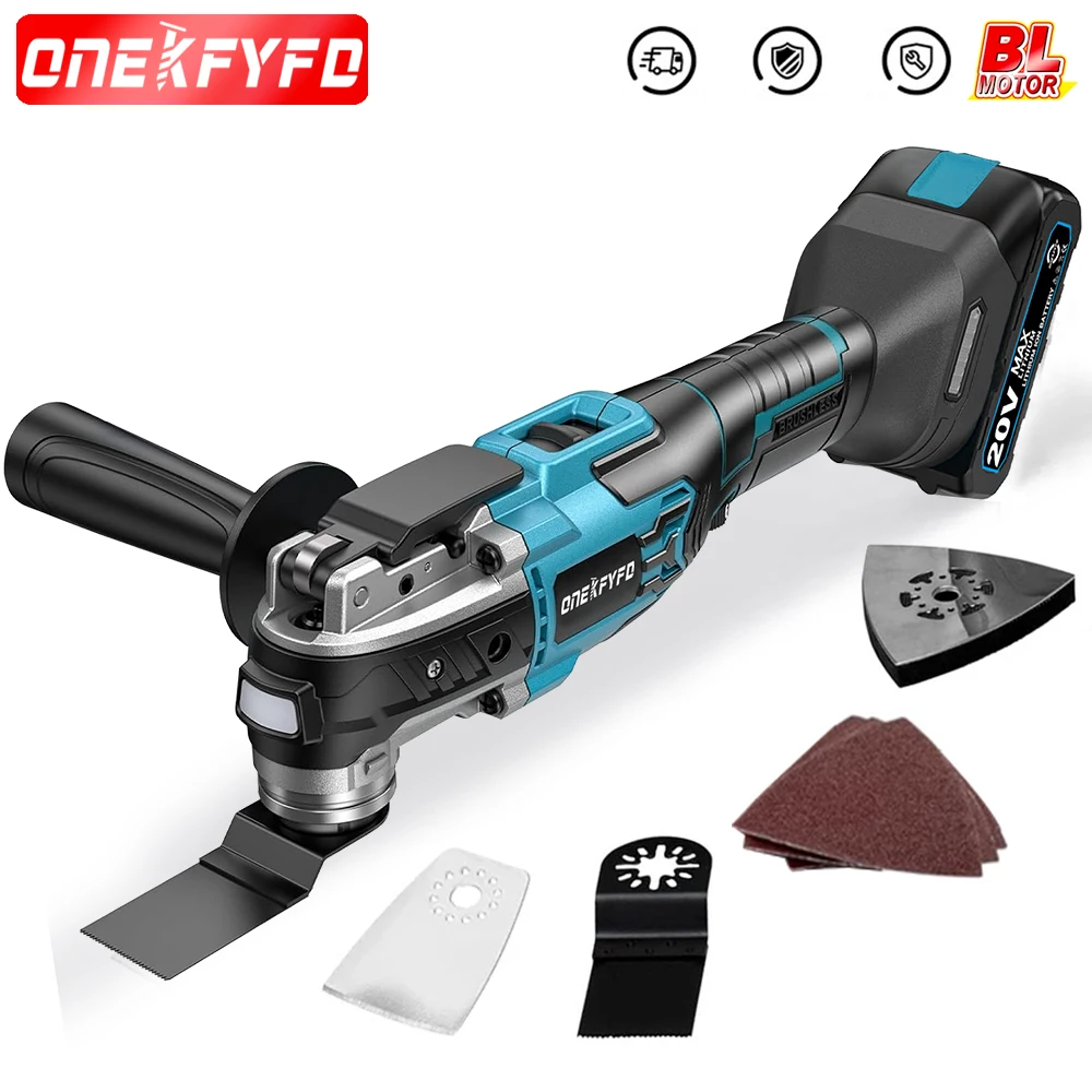 ONEKFYFD Brushless Oscillating Variable Speed Trimmer Saw Renovation Power Machine Multi-function Tool for Makita 18V Battery electric pruning saw electric trimmer electric multi tool