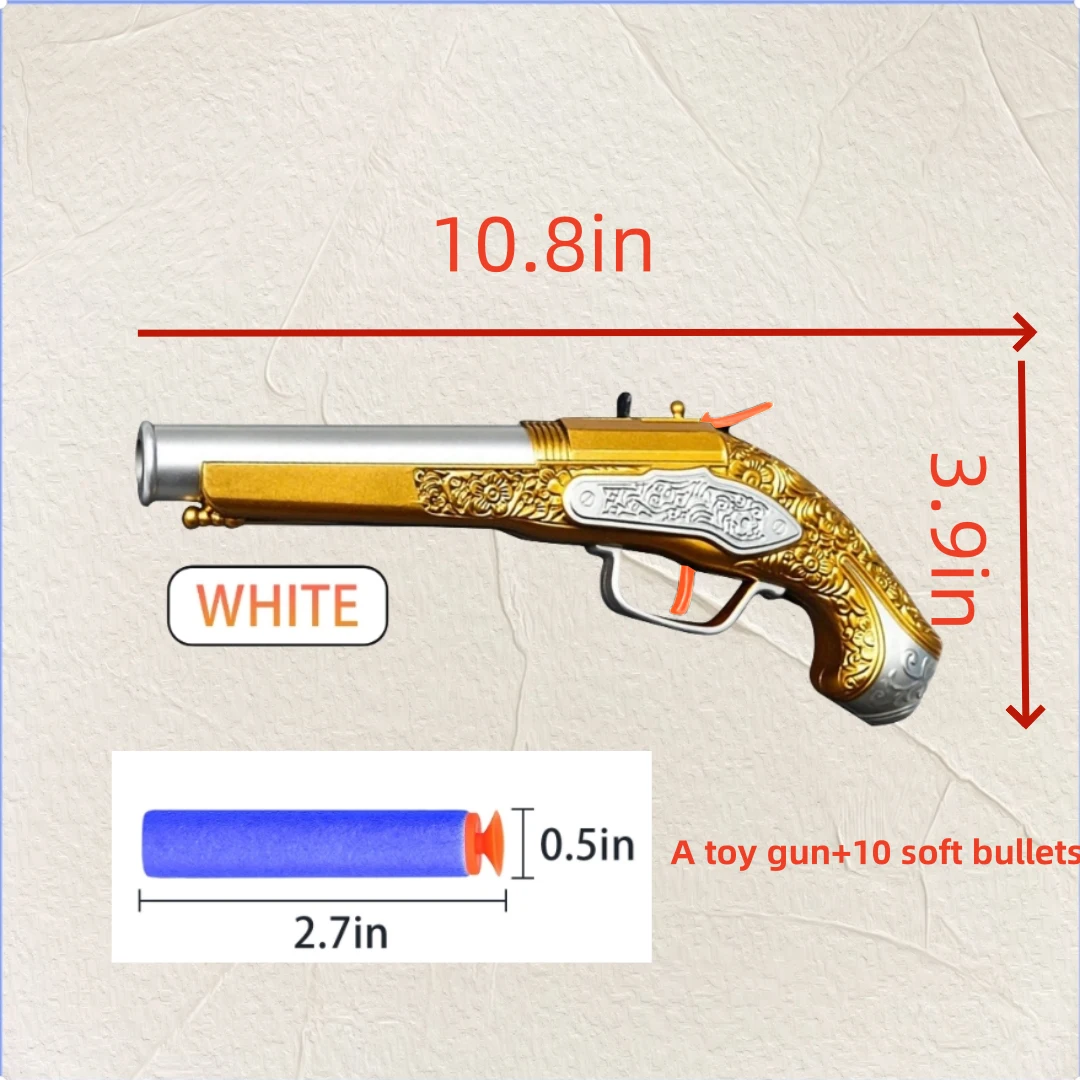 Pirate Toy Foam Blaster for Kids Boys Pirate Flintlock Pistol Toy  gun 2