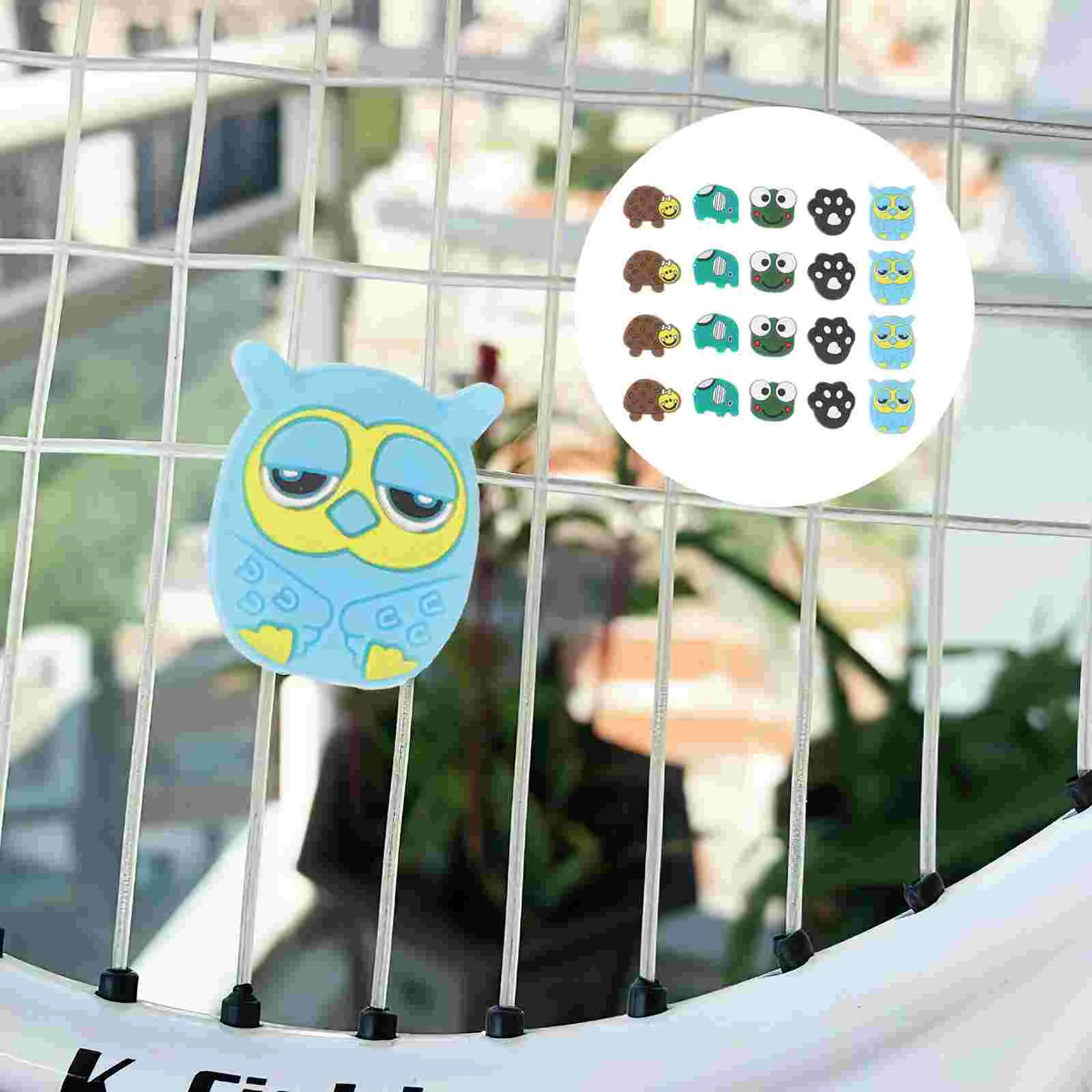 

20 Pcs Tennis Racket Shock Absorber Silicone Dampeners Racquet Animals Bee Damper Silica Gel Shocking Absorbers Man Mens