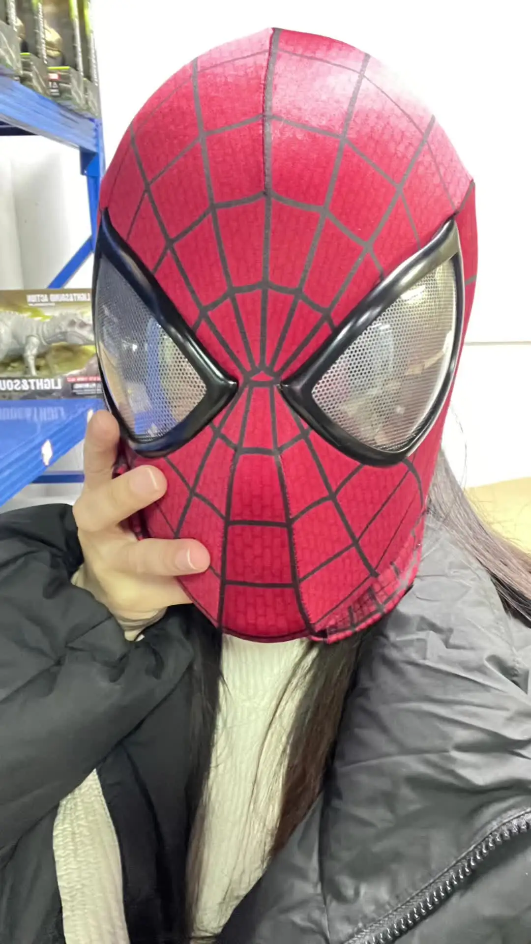 スパイダーマンマスク フェイスシェル付き 1:1 3D 手作り