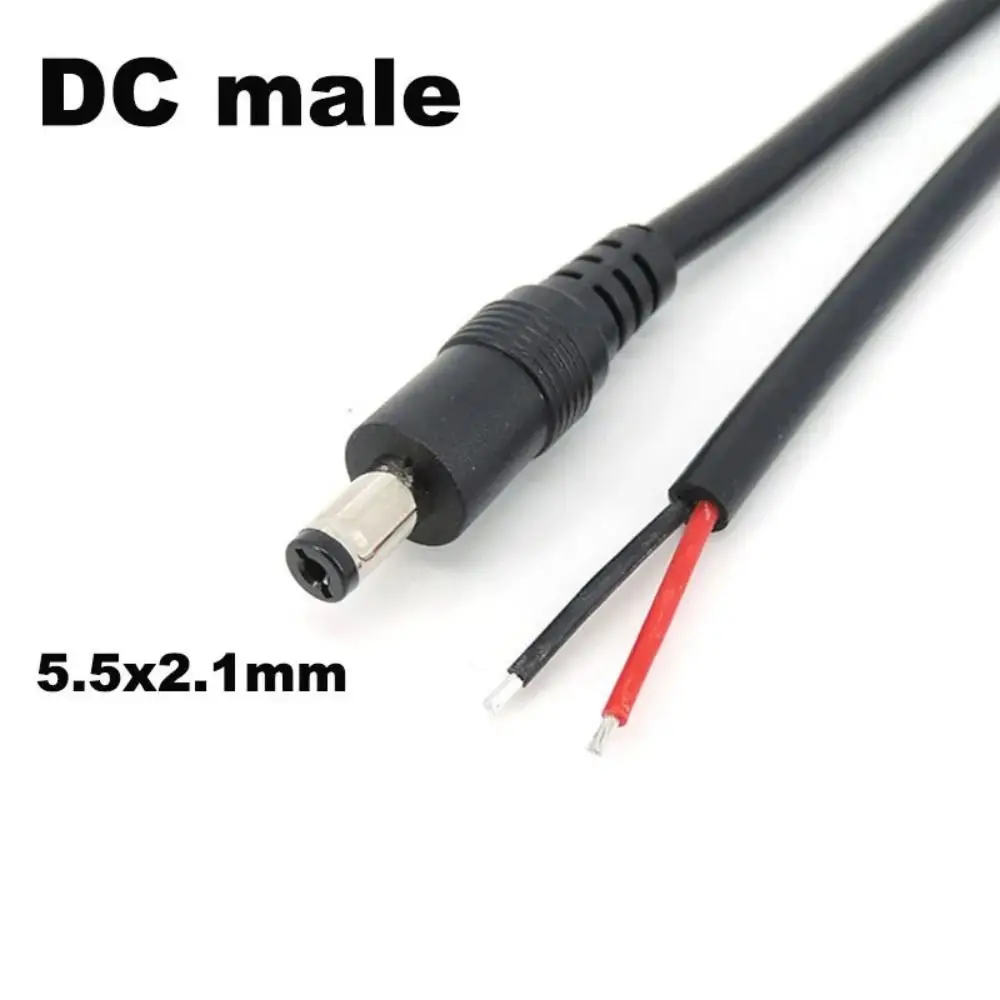 Premium Copper Power Supply Connector Cable | 18AWG 5.5x2.1mm Male-Female DC Connector | 7A Capacity