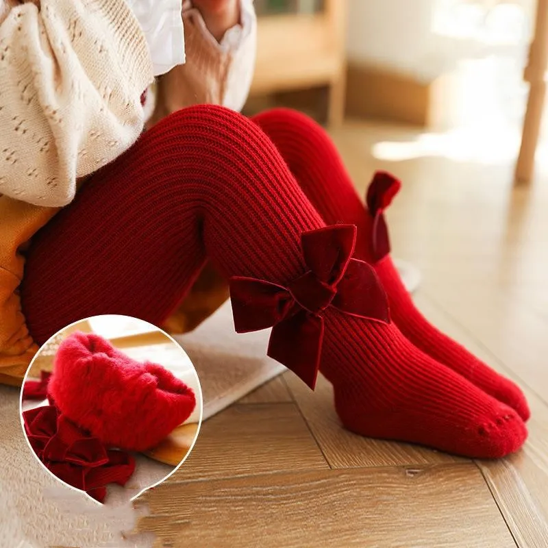 Тонкие зимние колготки для девочек