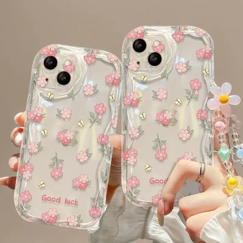 Charming Flower Design Phone Case - Cute Patterned Protective Cover