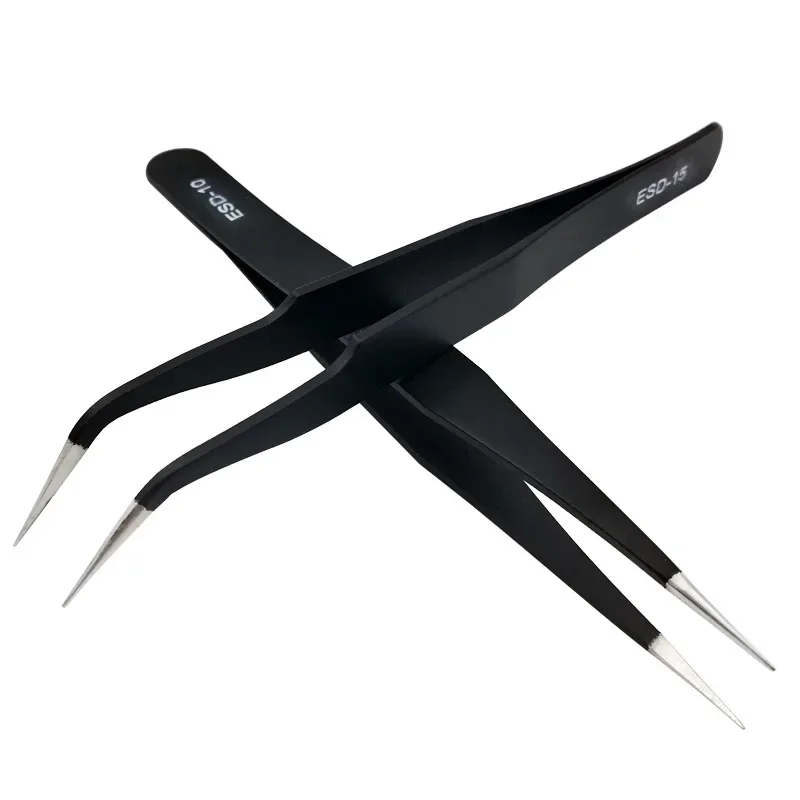 1PC Stainless Steel Curved Straight Eyebrow False Eyelash Tweezers Nail Art Extension Makeup Tool Eeyelashes Tweezers 4