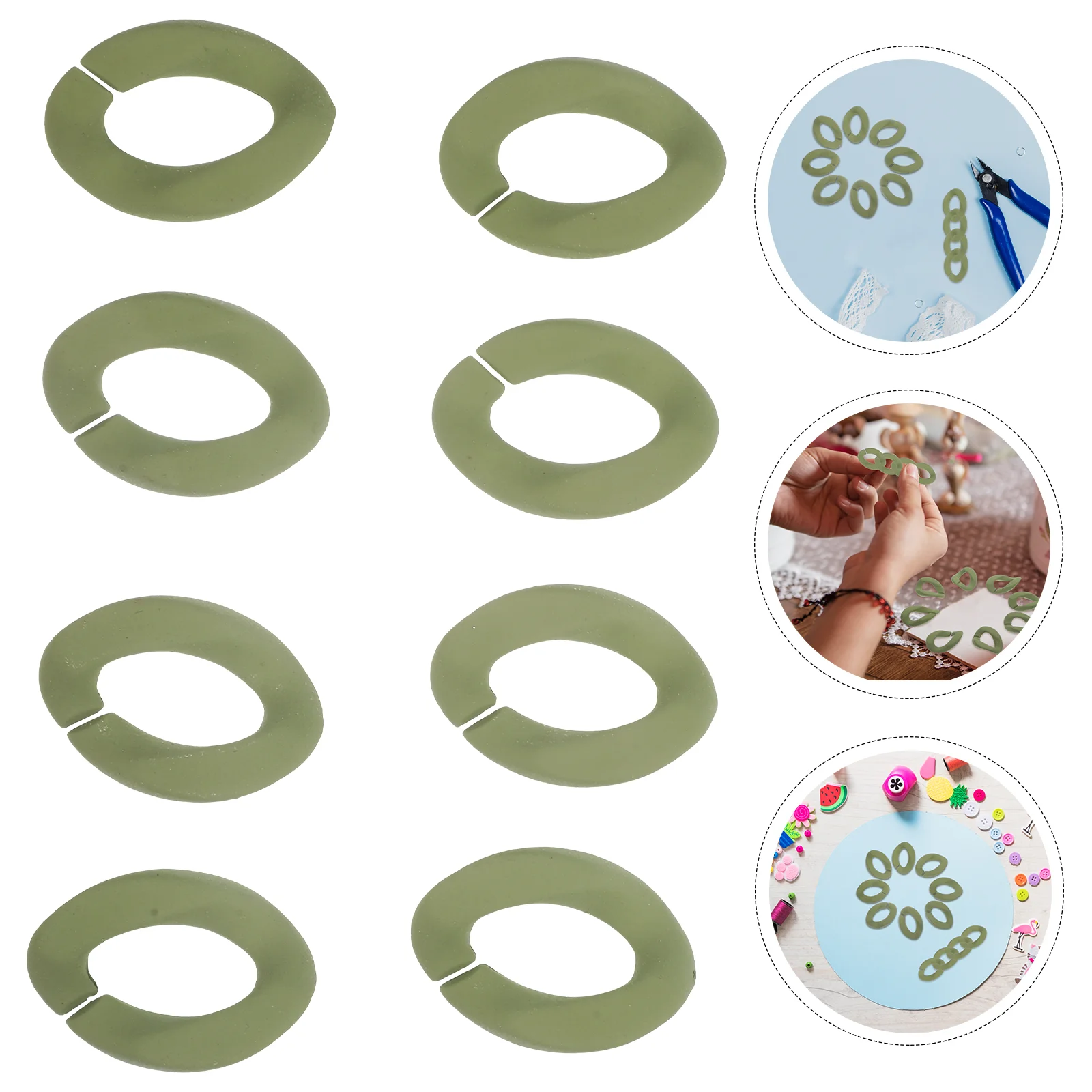 

Plastic Self-buckle Chain Handmade Accessories Bracelet Decors Chains Self-buckling Ornaments
