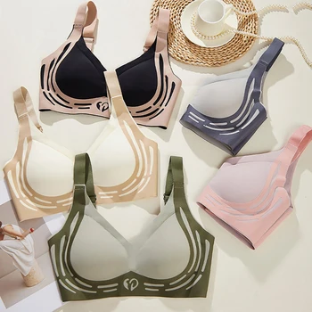 Innovativi reggiseni con coppa morbida per il sollevamento della schiena push up e anti-cedimento. Sfogo di colori alla moda per un'esperienza lusinghiera e confortevole 1