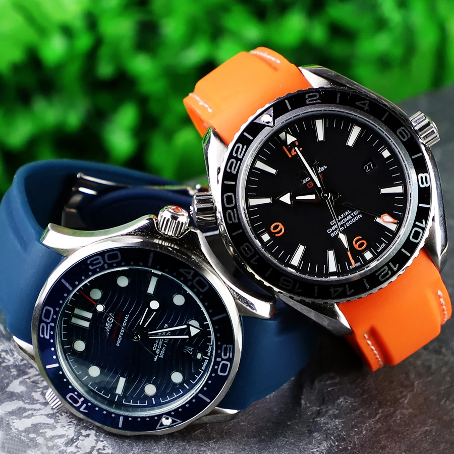 20mm 22mm Rubber Watch Band For Omega 