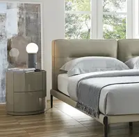 Table de chevet de rangement simple en bois exquise pour chambre à coucher moderne 5