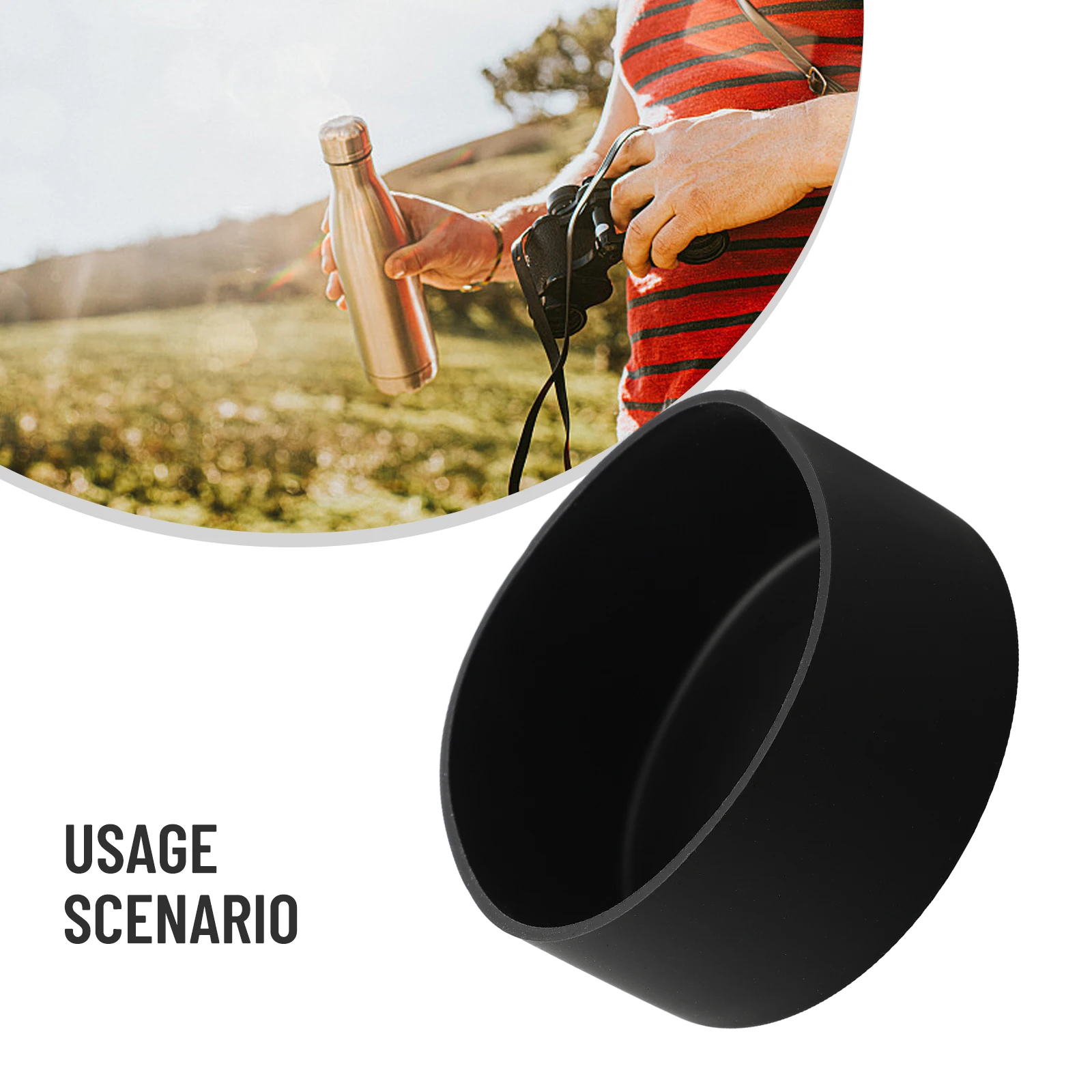 

7.5/9cm Cup Cover Space Pot Silicone Cover Rubber Bottom Pad 32-40oz Universal Silicone Base Protective Sleeve