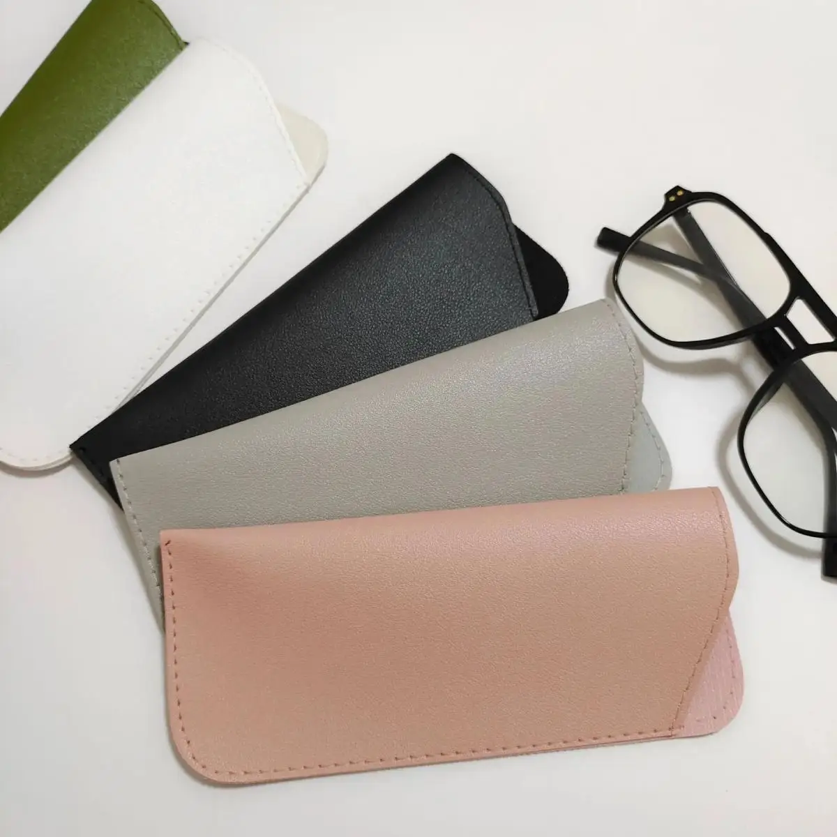 1pc Soft Glasses Bag Fashion PU Leather Eye Glasses Reading Pouch Cover Portable Eyeglasses Case Holder glasses case glasses storage bag sunglasses bag