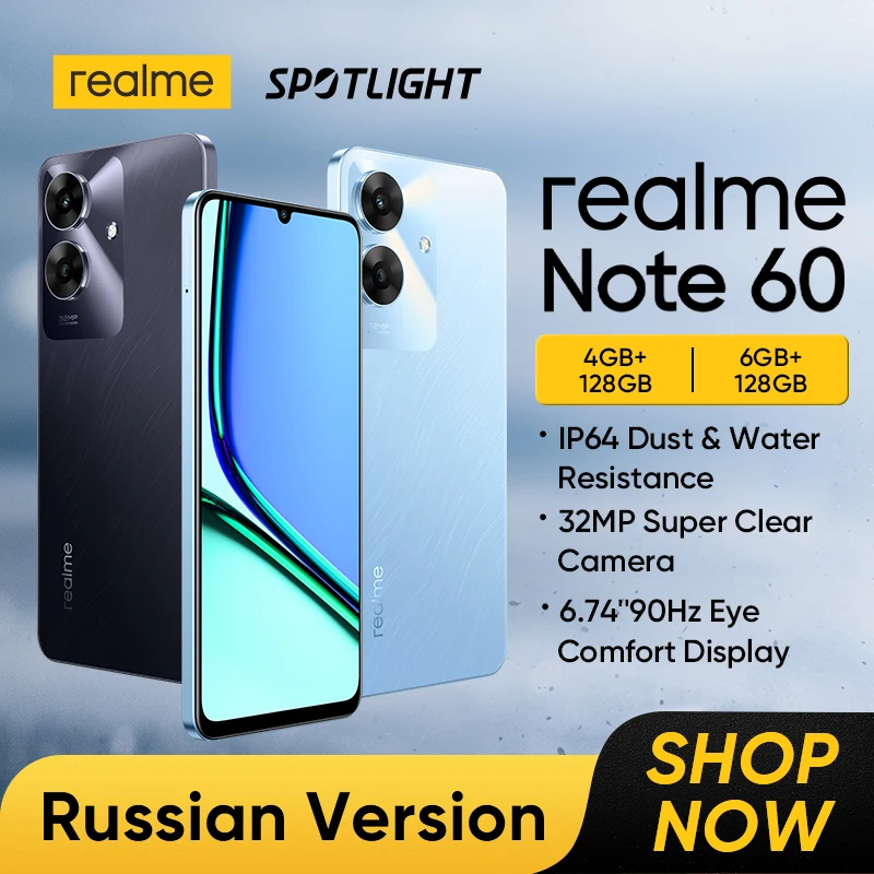 New Arrival] realme Note 60 Smartphone 32MP Camera 6.74