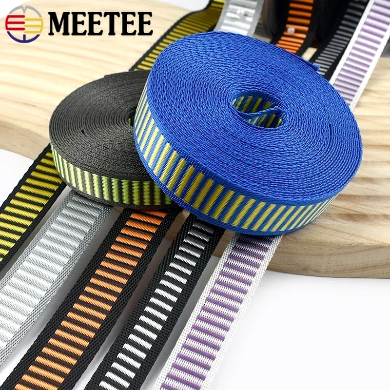 10 미터 15/20mm 나일론 반사 웨빙 스트랩 애완 동물 목걸이 안전 밴드 배낭 바이어스 바인딩 장식 브레이드 바느질 액세서리