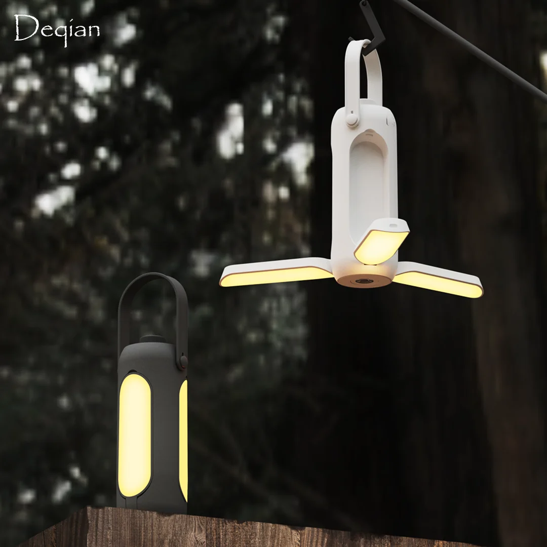 Multifunctional Camping Lamp 3 Color Light Stepless Dimming 10000mAh Large Capacity Deployable Lampshade night light camping lamp