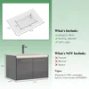 31" LED Floating Bathroom Vanity with Sink, High Gloss Single Sink Wall Mounted Bathroom Storage Vanity Cabinet 2