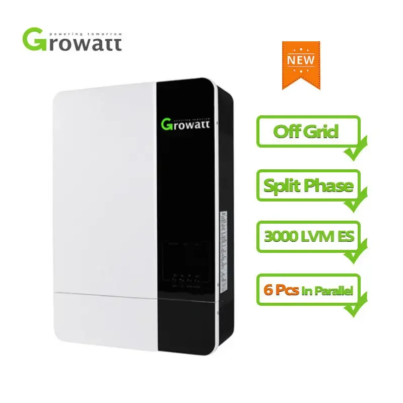 

Growatt Mppt 80A 3Kva 3000W 48Vdc 120V Off Grid Solar Charger Inverter Max Pv 250V 50/60Hz Pure Sine Wave Can Without Batteries