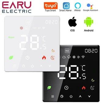투야 와이파이 스마트 온도조절기 전기 바닥 난방 TRV 물 가스 보일러 온도 음성 리모컨, 구글 홈 알렉사용