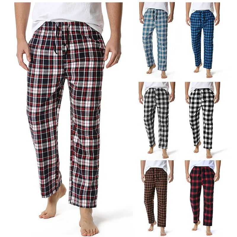 Mens Plaid Pajama Pants Men's Flannel Pajama Pant with Pockets