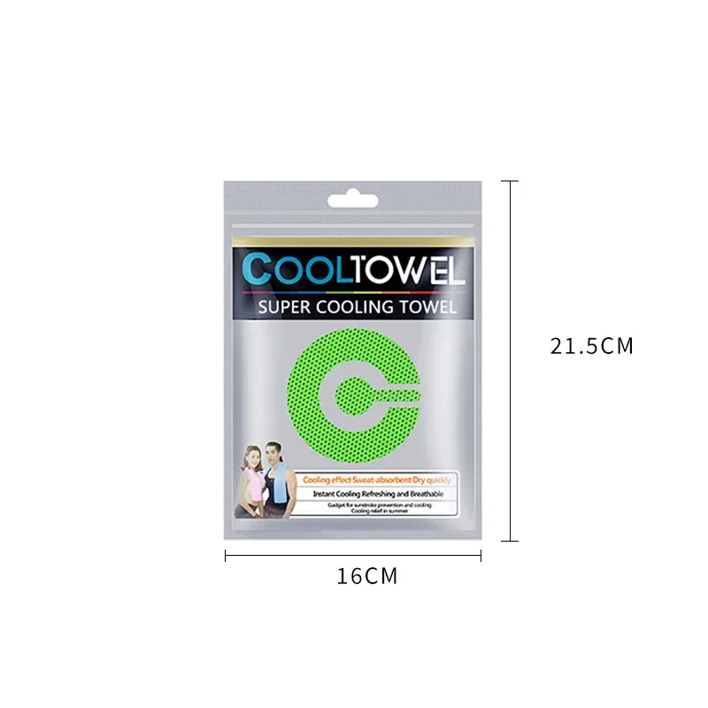 Description Picture 3 of item30x80cm  Ice Towel Sports Cool Quick Drying Ice Silk Wipe Sweat-absorbing Towel Ultra Fine Fiber No Deformation No Drawing