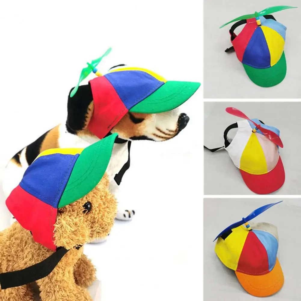 Dog Hat With Ear Holes Dog Propeller Hat Pet Outdoor Sports Hats
