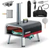 Pizza Oven Outdoor 13" Multi-Fuel Pizza Maker Rotatable Pizza Ovens Portable Wood Fired and Gas Oven 1